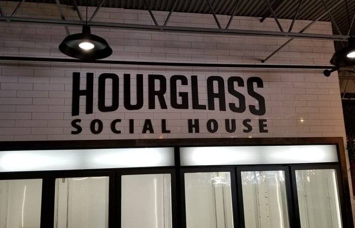 HourGlass Social House Interior sign